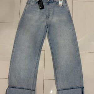 PAIGE Light Blue Flare & Wide Leg Jeans